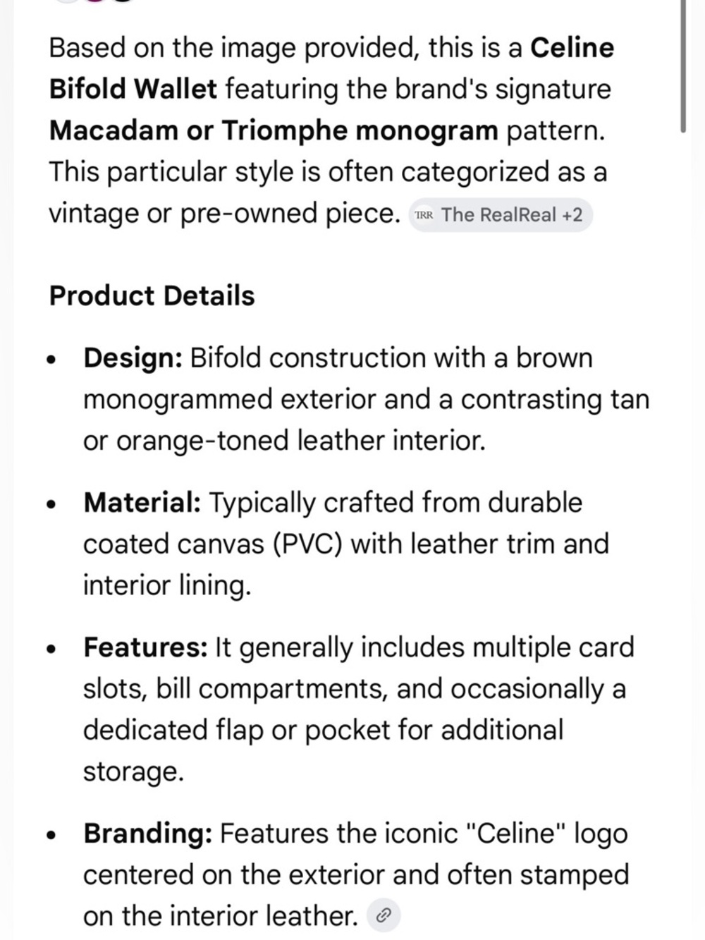 CELINE Vintage Macadam Triomphe Brown Monogram Bi Fold Wallet - Picture 9 of 9